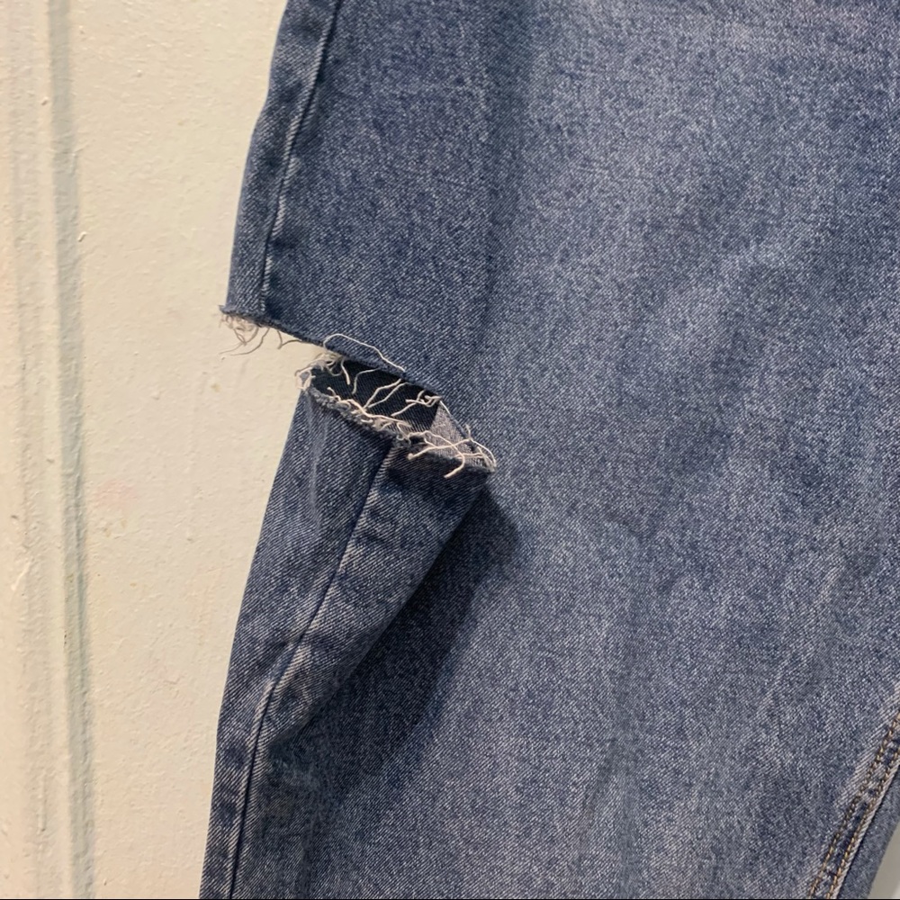 Mid Wash Thigh Split Baggy Boyfriend Jeans - Picture 13 of 16
